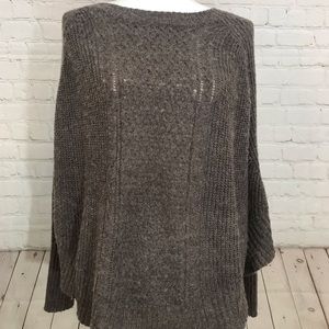 Brown Sweater Poncho, size L